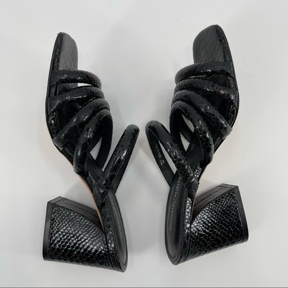 Donald Pliner Wes Block Heel Mule Black Size 7 - Picture 10 of 15